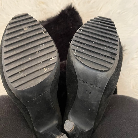 Nine West Black Fur Boots - Picture 3 of 5
